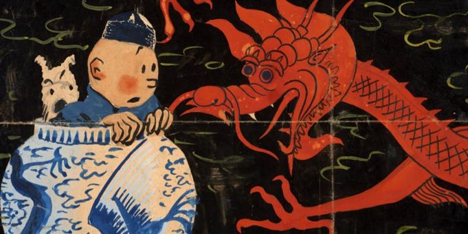 Rare Tintin painting stored in a drawer for 40 years sells for €3.2m