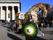 Climate protests at the British Museum in London