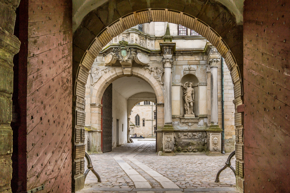 The inner courtyard is the heart of Kronborg Castle